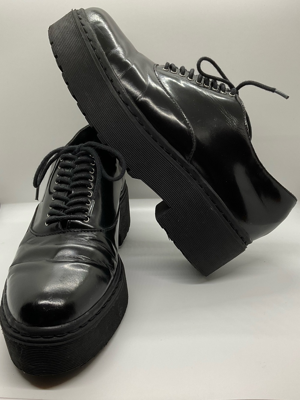 Jeffrey Campbell 'Baird' platform Oxford Shoes black patent leather women’s 10